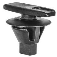 Auveco # 21949 Weatherstrip Retainer; Head Size: 5mm X 12mm, Stem Dia.: 7mm, Stem Length: 10mm, Black Nylon. Qty 25.