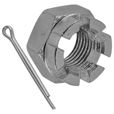 Caltric Front Wheel Castle Nut with Cotter Pin Compatible with Kawasaki 42045-020 92015-1765