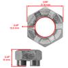 Caltric Front Wheel Castle Nut with Cotter Pin Compatible with Kawasaki 42045-020 92015-1765 view 2
