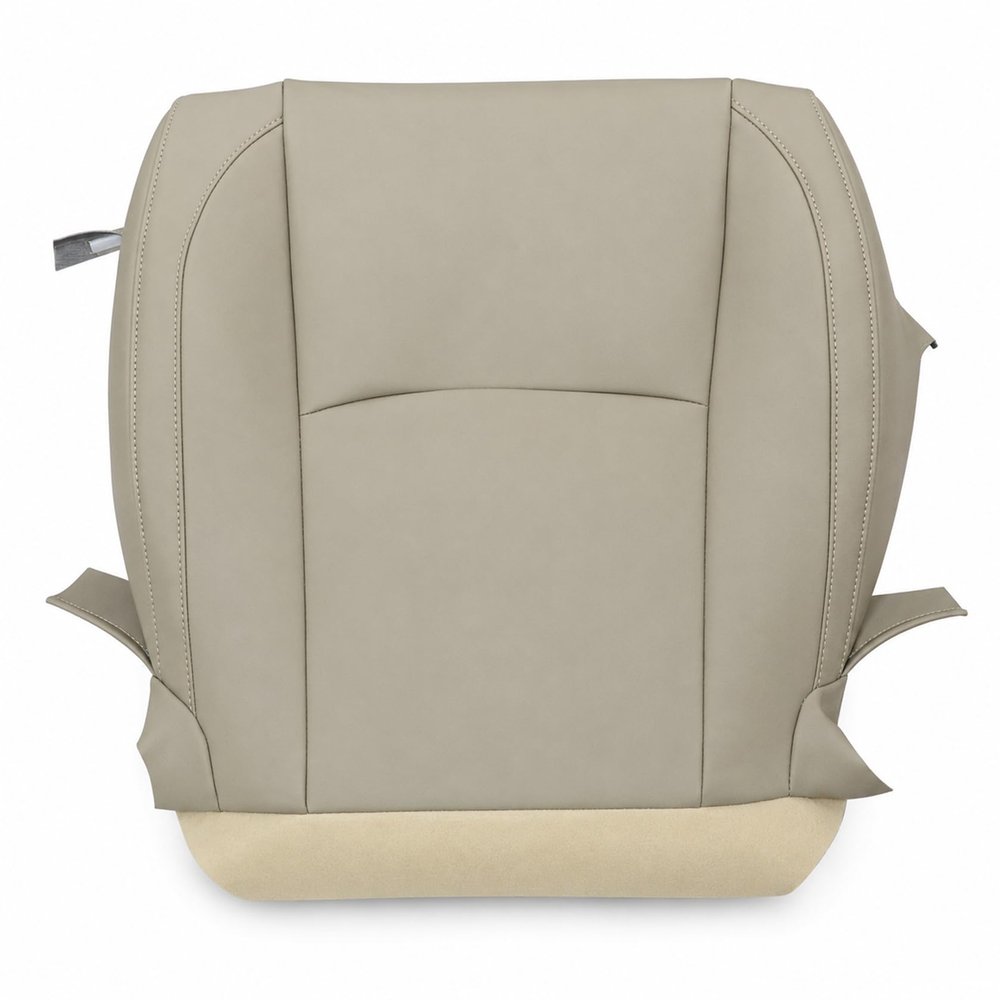 FZJDSD 1PC Ivory Tan #LA00 or LA01 Front Driver Side Bottom Microfiber Leather Replacement Seat Cover Compatible with Lexus RX330 RX350 RX400h 2004-2009