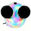 Lecherri Soft Round Plush Helmet Decoration Balls 2PCS, Fuzzy Fluffy with Hook & Loop Easy Install, Universal for Motorcycle Bicycle Ski ATV Motocross Helmet Ornament (Helmet Not Included) view 1