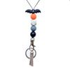Magik Custom Halloween Nurse Teacher Lanyard for Keys ID Badge Name Necklace Chain Wooden Silicone Beaded Personalized (spooky bat) view 1