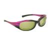 Bikershades Motorcycle Safety Riding Glasses Hot Pink Frame Foam Padded Tinted Yellow Lens PETITE Women, Girls and Boys. view 1