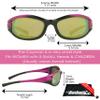 Bikershades Motorcycle Safety Riding Glasses Hot Pink Frame Foam Padded Tinted Yellow Lens PETITE Women, Girls and Boys. view 2