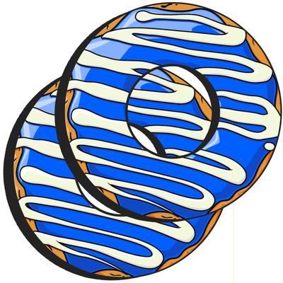 Blue Swirl Donut - Gripdonuts.com Premium MX BMX Dirt Bike Motorcycle Grip Donuts (12 Variations)