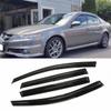 Window Deflector Mugen Style Dark Smoke Fit for 2004 2005 2006 2007 2008 ACU.ra TL Sedan Tape-on Window Visors Vent Rain Guard view 1