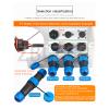 ZBLZGP TY20 7 Pin 5A Solder-Free Aviation Waterproof Connector Quick-Disconnect Screw Crimp in-line Mount Male Female Cable Plug Socket Power 18AWG Wire Cable for Marine Automotive Solar view 3