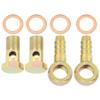 Karlass 2 Sets Car Banjo Internal Diameter 14mm Hose Barb Fittings Bolt Washer for Motorcycle Car view 1
