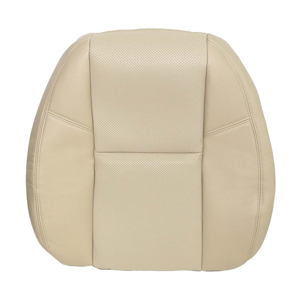 AOUTTUOA Driver or Passenger Side Top Lean Back Perforated Leather Seat Cover Tan #333 or 313 Fit for Chevy Tahoe Avalanche GMC Sierra Yukon Cadillac Escalade 2007 2008 2009 2010 2011 2012 2013 2014