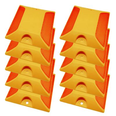 Kanlpeia 10 Pack Driveway Reflectors, 4x4 Inch Asphalt Pavement Markers