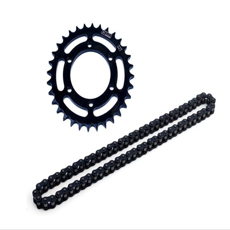 Medium Carbon Steel 32T High Speed Hub Chain Sprocket +40 Manganese Steel 68 Roller Chain for LOSI 1:4 Promoto-MX Motorcycle Dirt Bike RTR FXR LOS06000 LOS06002 Upgrade Parts