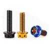 304 Stainless Steel Titanium-Plated Hollow Flange External Hexagonal Screws, Titanium-Plated Screws, Body Screws, License Plate Screws, Motorcycle Screws M4, M5, M6, M8 (PVD Burnt Blue, M5x25mm) view 4