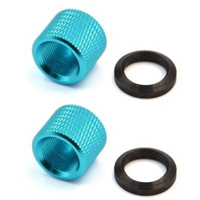 EQUIPTAC 1/2x28 Thread Protector Aluminum & Steel Washers 4 Pack, Multi-Color, Industrial Protective Cap Set
