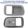 Lcyolada Interior Door Handle Trim Bezels (Gray) for Toyota Tundra 2000-2003, Tundra 2004-2006 Extended Cab Pickup/Standard Cab Pickup, for Front Driver & Passenger Side view 2