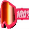 100% Strata 2 Moto/MTB Goggle - Pink; Mirror Red view 1