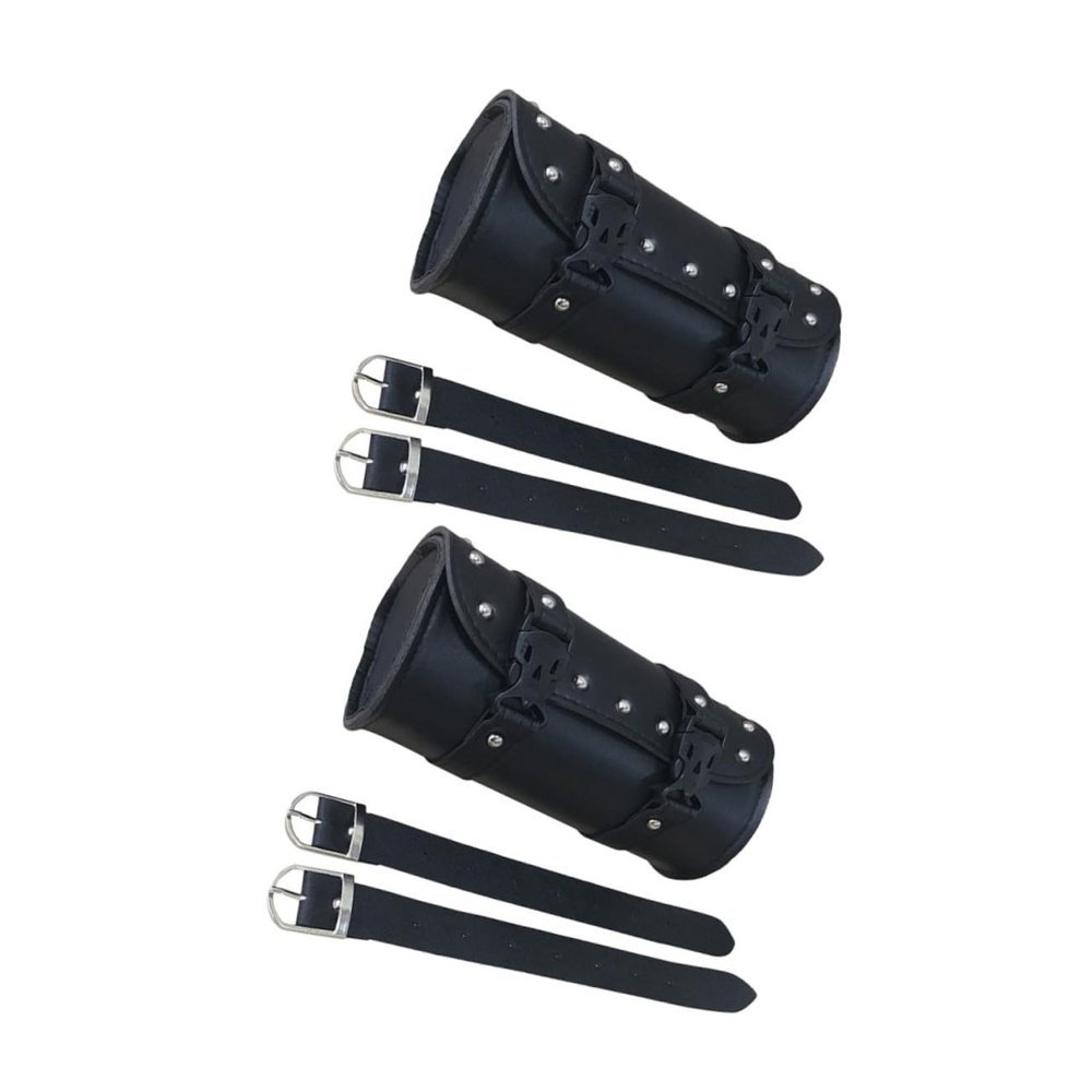 INOOMP 2pcs Motorcycle Saddlebags Saddlebag Synthetic Mounting Straps Side Bags for Electric Motorcycle Black
