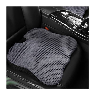Osilly Car Seat Cushion, Auto Gel Infused Memory Foam Cushion for Driver Comfortable Driving Hip Pressure Relief Office Chair, Universal for Vehicles and Office Chairs (Gray/Black)