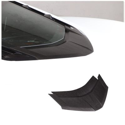 Car Rear Back Window Lower Trim Decoration Cover Sticker, Real Carbon Fiber Accessories for Corvette C8 2020-2024 (Black)