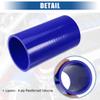 uxcell 3" ID 6" Length 4-Ply Reinforced High Temp Straight Coupler Silicone Reducer Hose Blue for Car Intercooler Intake Piping view 3