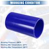 uxcell 3" ID 6" Length 4-Ply Reinforced High Temp Straight Coupler Silicone Reducer Hose Blue for Car Intercooler Intake Piping view 4