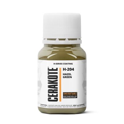CERAKOTE (Oven Cure) H-Series Hazel Green [ 4oz ] H-204T -Our Ceramic Technology Combines Performance with Color on All- Metals, Polymers + More - (Part B) Included