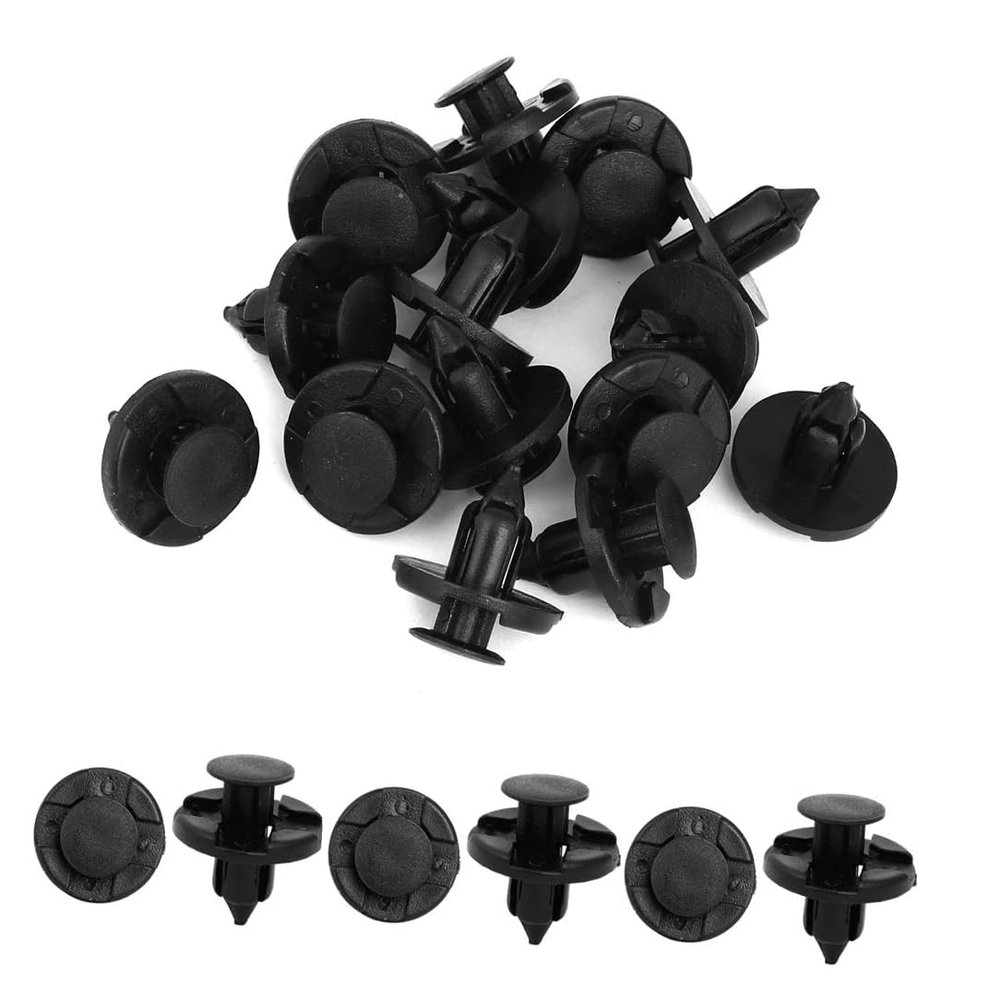 15Pcs 8mm Hole Retainer Clips Plastic Drive Rivets Flaps Bumper Fender Push Clips for Nissan