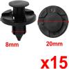 15Pcs 8mm Hole Retainer Clips Plastic Drive Rivets Flaps Bumper Fender Push Clips for Nissan view 2