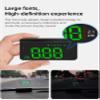 COOL RACING USB Car Head Up Display GPS Compass KMH Digital Speedometer Windshield Projector Speed Alarm Fatigue Driving Reminder view 2