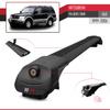 apline Compatible with Mitsubishi Pajero (V60) 3 Kap 1999-2006 ACE-1 Car Roof Rack Cross Bar Black Aluminium 2 Bars view 3