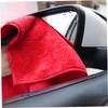 SOLUSTRE 50pcs Microfiber Car Drying Towels Auto Washcloths Super Absorbent Cleaning Cloths for Cars Trucks Boats and Home Red view 3