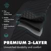Tundra Seat Covers Custom Fit for Toyota Tundra Double Cab 2014 2015 2016 2017 2018 2019 2020 2021 Premium PU Leather - Full Set- WaterProof - Car Seat Protector - Byron President Black view 4