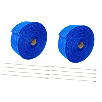 FAVOMOTO 2pcs Exhaust Wrap Tape for Car and Motorcycle High Temperature Fiber Insulation Ties Fitment for