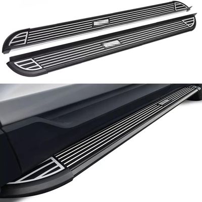 2 pcs fits for Rivian R1S 2022-2024 Aluminum Side Step Double Cab Running Boards Nerf Bars (with Brackets)