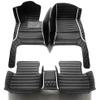 Floor Mats Custom Fit Car Floor Mats by Waterproof PU Leather Full Coverage for Most Cars SUV and Trucks Automotive Liners to Protect Vehicle Interior Floor Accessories (Black stripe 1) view 1