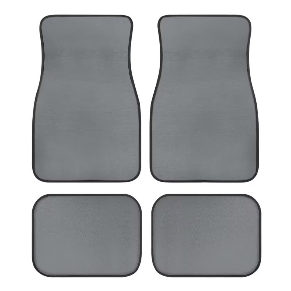 Allhaitong Grey Print Automotive Floor Mats All Weather Heavy-Duty Floor Mats for Cars, Universal Fit Full Set for Most Sedan, SUV, Truck Floor Mats
