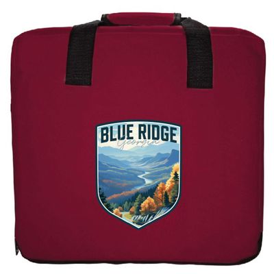 R and R Imports Blue Ridge Georgia Design A Souvenir Destination Seat Cushion Maroon