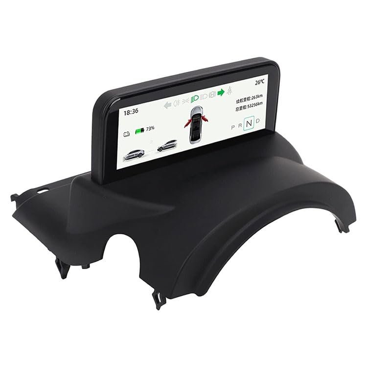 Head Up Display Digital Virtual Cockpit for Model Y/3 Ultra Mini Screen Display Embedded Design HUD Speedometer Car Dashboard Panel LCD Screen (lntel CPU)