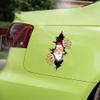 Nouiroy Double-Side Christmas Peeking Sticker 3D Crack Santa Snowman Sticker for Cars Christmas Car Decor Self-Adhesive Vinyl Decal Sticker for Car Home Mailbox (Smiling Santa) view 3