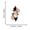 Nouiroy Double-Side Christmas Peeking Sticker 3D Crack Santa Snowman Sticker for Cars Christmas Car Decor Self-Adhesive Vinyl Decal Sticker for Car Home Mailbox (Smiling Santa) view 4