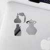 Decal Stickers of Perfumes (Metallic Silver) (Set of 2) Luxury Weatherproof Vinyl Decal Stickers for Laptop Desktop Smartphone Car Dirt Bike Wall Room Mason Jar Bathtub Door - ANDVER1c50021SI_1023 view 3