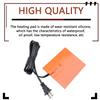 4 x 5in Car Engine Silicone Pad Heater - Self-Adhesive, Oil Pan Heater Pad Car Truck Oil Pan Heater Pad for Metal Surface with 194F Thermal Protector & 68" Power Cord150W 120V view 2