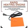 4 x 5in Car Engine Silicone Pad Heater - Self-Adhesive, Oil Pan Heater Pad Car Truck Oil Pan Heater Pad for Metal Surface with 194F Thermal Protector & 68" Power Cord150W 120V view 3