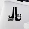 Decal Stickers of Sister Elf (Black) (Set of 2) Premium Waterproof Vinyl Decal Stickers for Laptop Phone Accessory Helmet Car Window Mug Tuber Cup Door Wall Decoration - ANDVER1d10113BL_1023 view 3