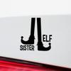 Decal Stickers of Sister Elf (Black) (Set of 2) Premium Waterproof Vinyl Decal Stickers for Laptop Phone Accessory Helmet Car Window Mug Tuber Cup Door Wall Decoration - ANDVER1d10113BL_1023 view 4