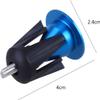 2Pcs Blue Aluminum Bike Handlebar Bar End Plugs, Mountain Bicycle Cycling Rubber Handlebar 17-22mm End Stopper Plugs Caps Bike Grips for Road Bicycle Grip Mountain Sports and Outdoors view 2
