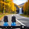 2Pcs Blue Aluminum Bike Handlebar Bar End Plugs, Mountain Bicycle Cycling Rubber Handlebar 17-22mm End Stopper Plugs Caps Bike Grips for Road Bicycle Grip Mountain Sports and Outdoors view 4