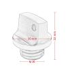 LeosHi Motorcycle Engine Oil Filler Cap Crankcase Cap CNC Engine Oil Filler Screw Cover Plug M20*2.5 (Size : Orange) view 2