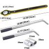 QISF 4PCS Car Wrench Set,14-20Inch Telescoping Lug Nut Wheel Wrench with Standard 17/19mm, 21/22mm Sockets + Car Jack Hexagon Ratchet Wrench, Positive and Reversal Knob Design for Scissor Jack view 4