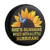 Cafetime Sunflower She's Sunshine Mixed with A Little Hurricane Spare Tire Cover Floral Wheel Protectors Covers Water Dust Proof 16 Inch Universal for Trailer RV SUV Truck Camper Travel view 1