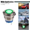X AUTOHAUX 5 Pcs LED Indicator Light 16mm 12V AC DC Metal Shell Waterproof Pilot Dash Signal Lamp for Car Truck Boat Internal Green view 2
